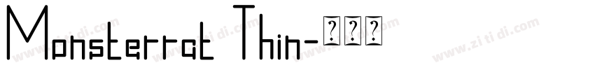 Monsterrat Thin字体转换